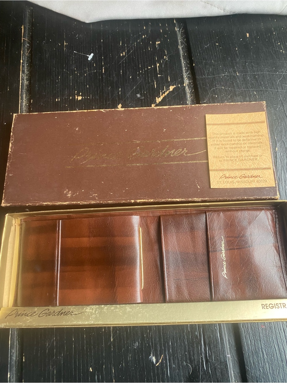 Men’s Brown Leather Wallet - Trifold Card Holder